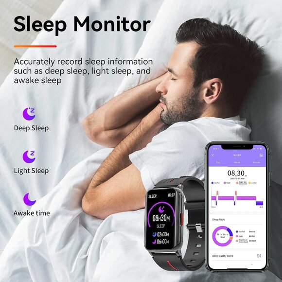 New Black & Red High-Quality Fitness Tracker Smart Watch ⌚️ - Picture 3 of 8